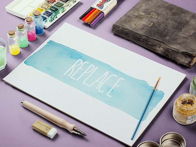 Free Person Showing Sketch Book Mockup - Free Mockup Zone