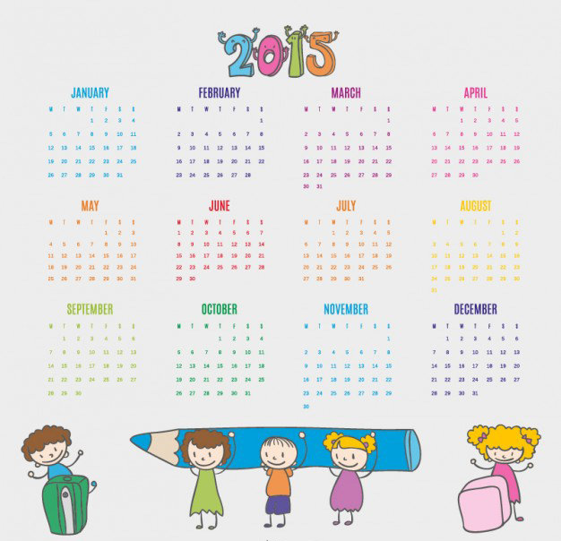 kids-drawn-calendar-2015_23-2147496310