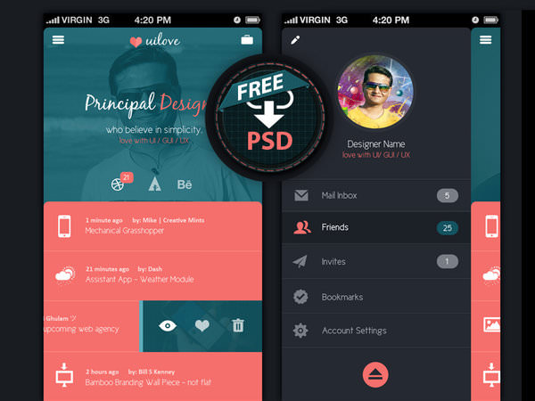 Download FREE 21+ App Profile Page Designs in PSD | Vector EPS