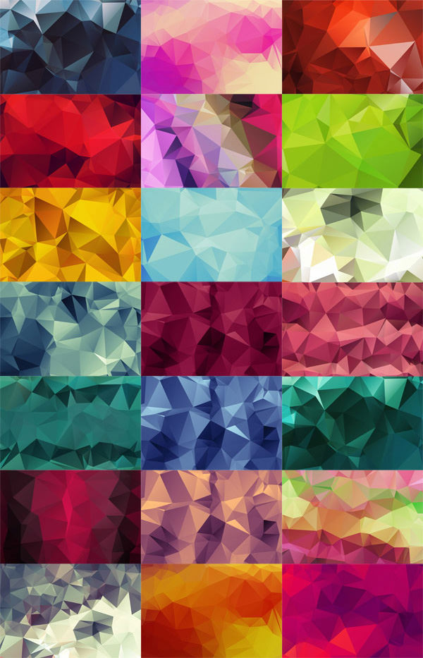 20 Free High-Res Geometric Polygon Backgrounds
