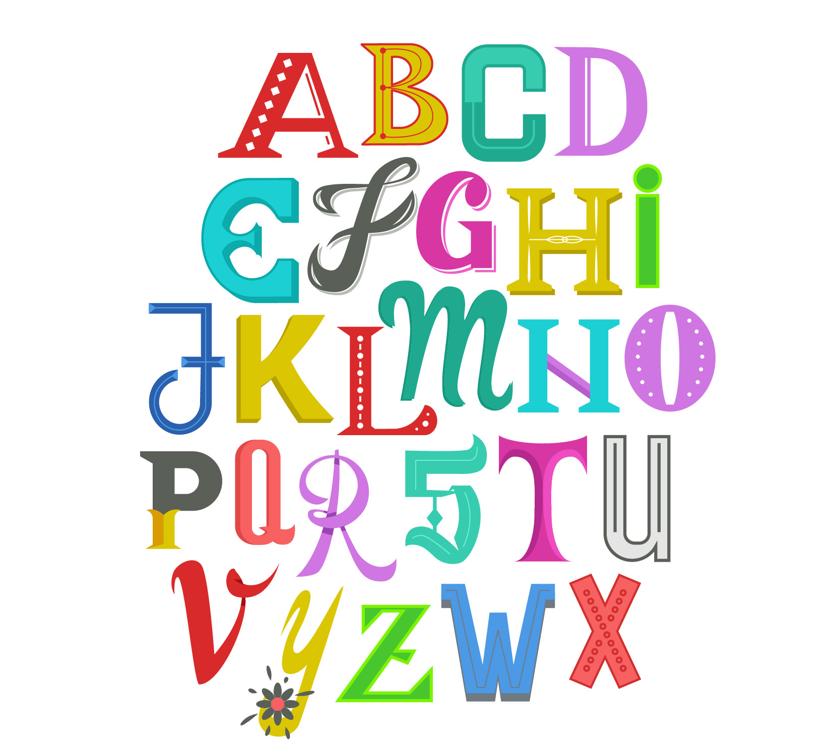 FREE 19 Vector PSD Alphabet Icons In SVG PNG