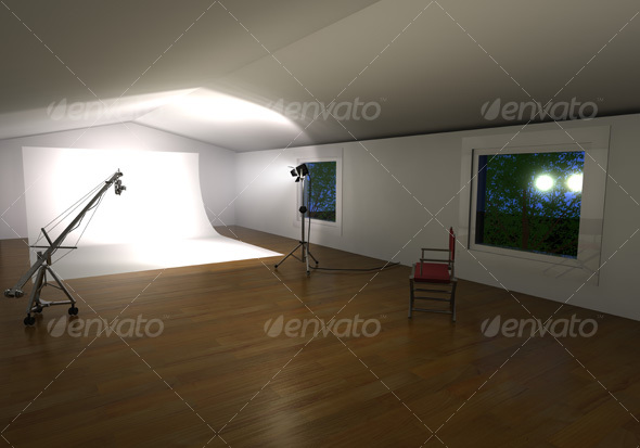 3D Photo Studio Background