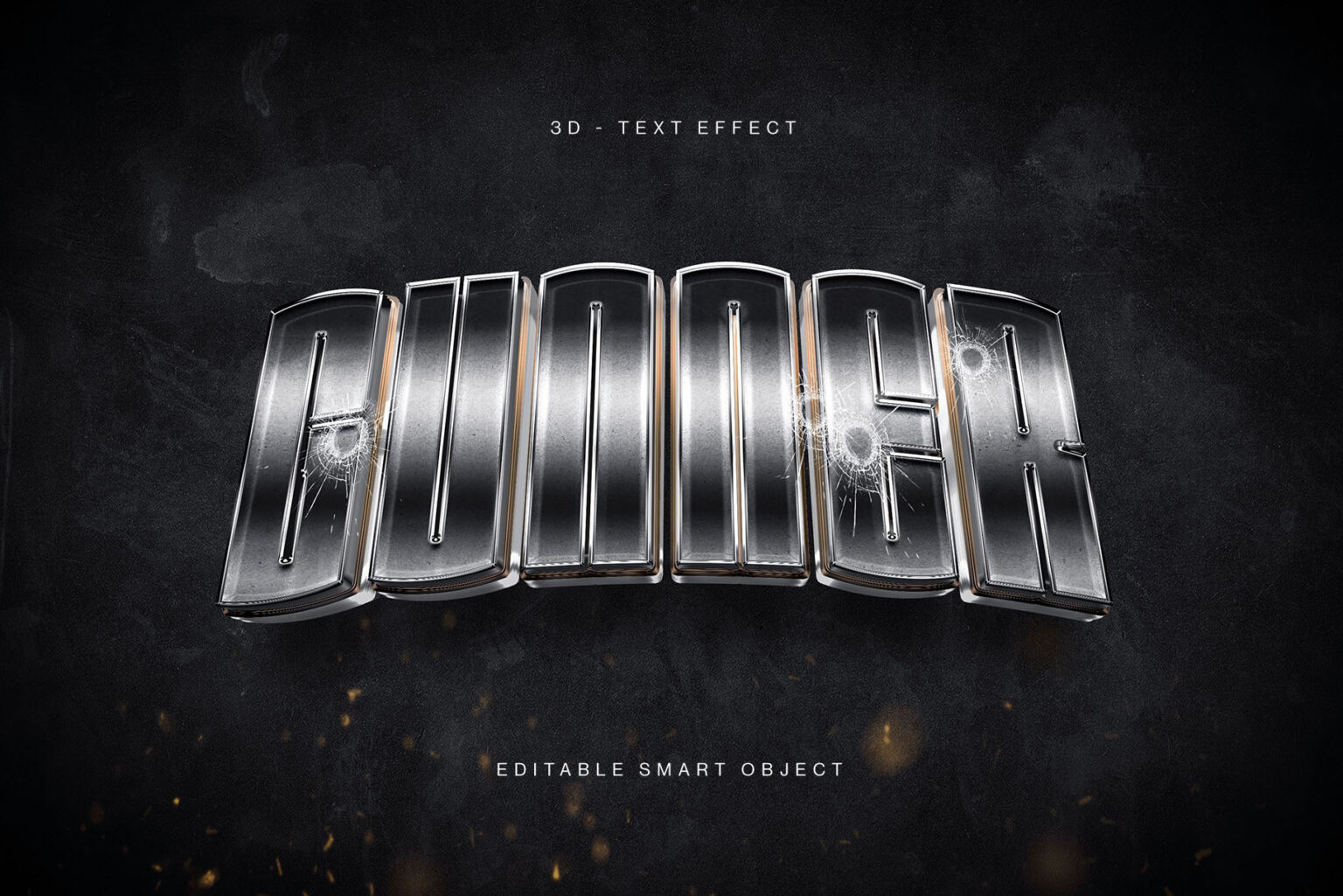 Download Free 3D Photoshop Metal Text Effect