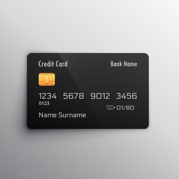 Download Free psd Black credit card