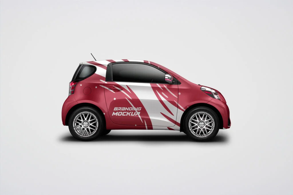 Free Electric Car Branding Mockup (PSD)