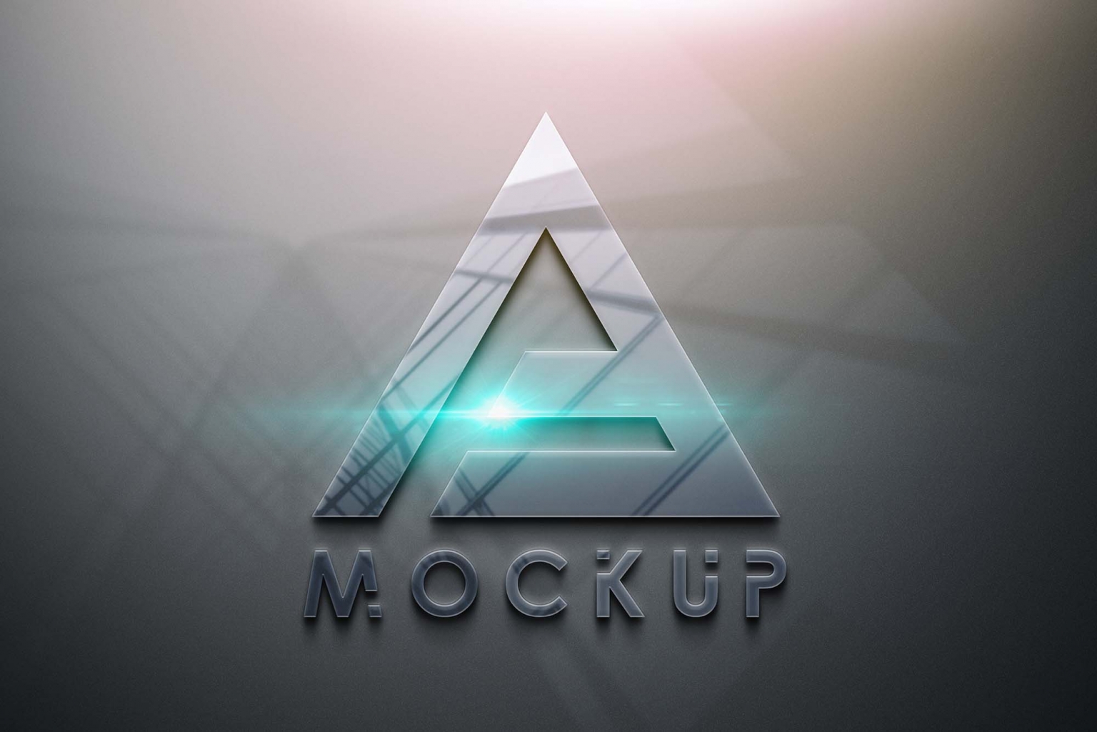 Free Glossy 3D Logo Mockup