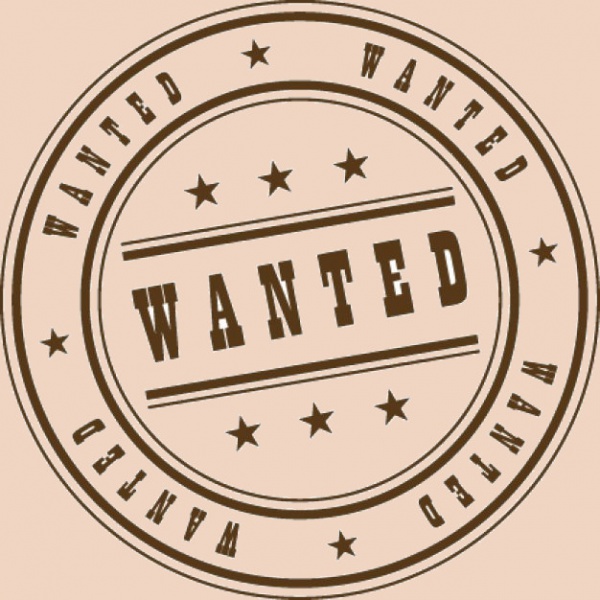 Free Vector Wanted Stamp Design