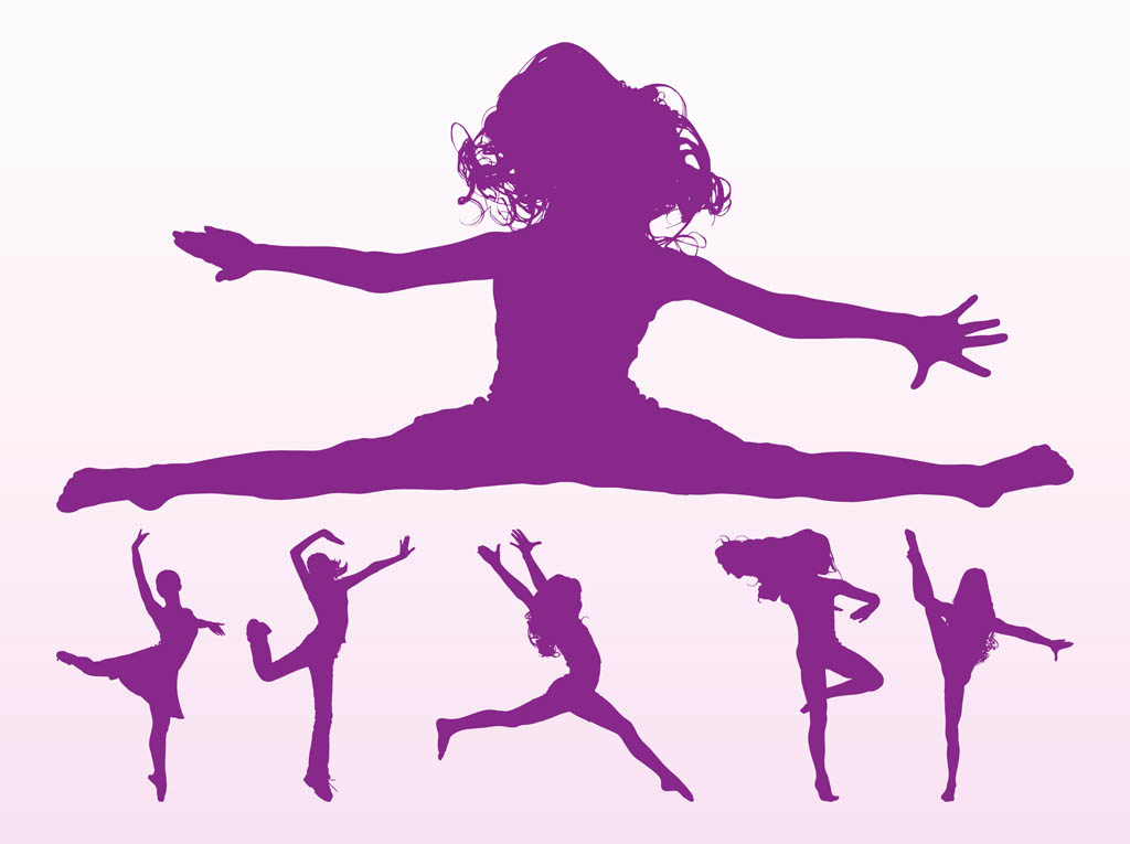 Download FREE 200+ Vector Dancing Girls Silhouettes