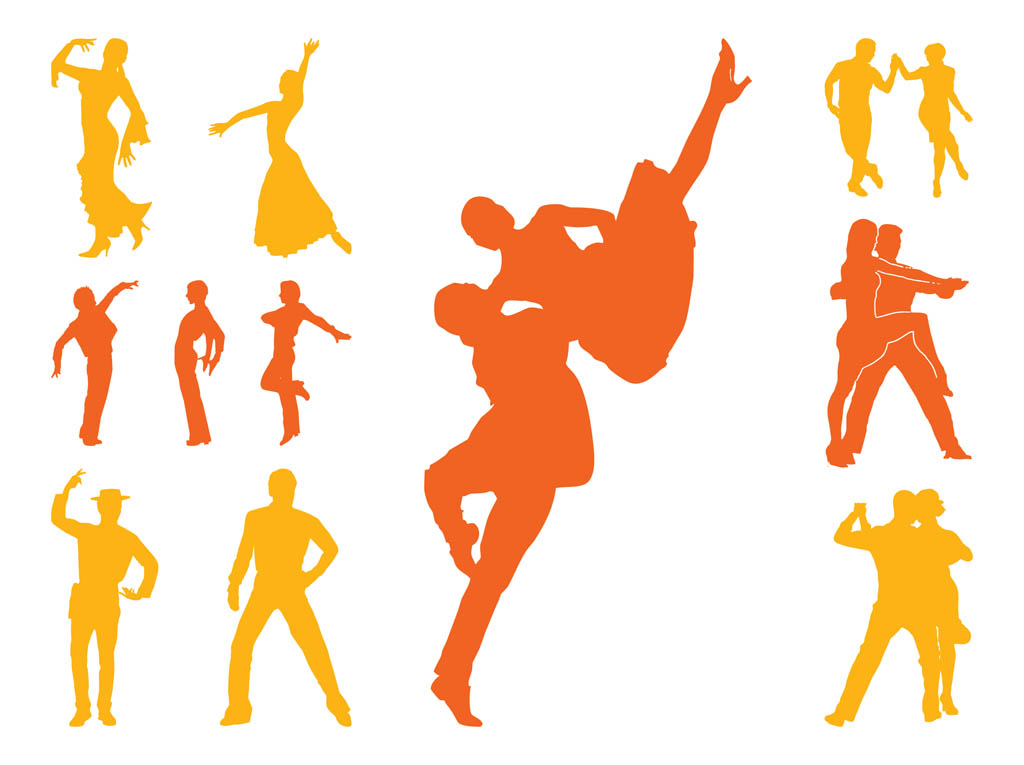 Latin-dancers-Silhouettes