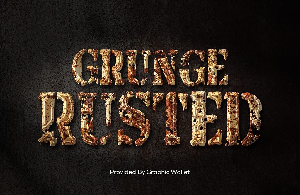 Grunge Rusted Metal Text Effect