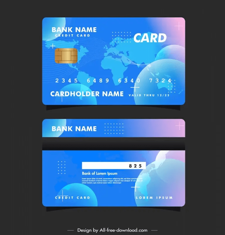 Master Credit Card Template