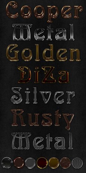 Minimalist Metal Photoshop Styles