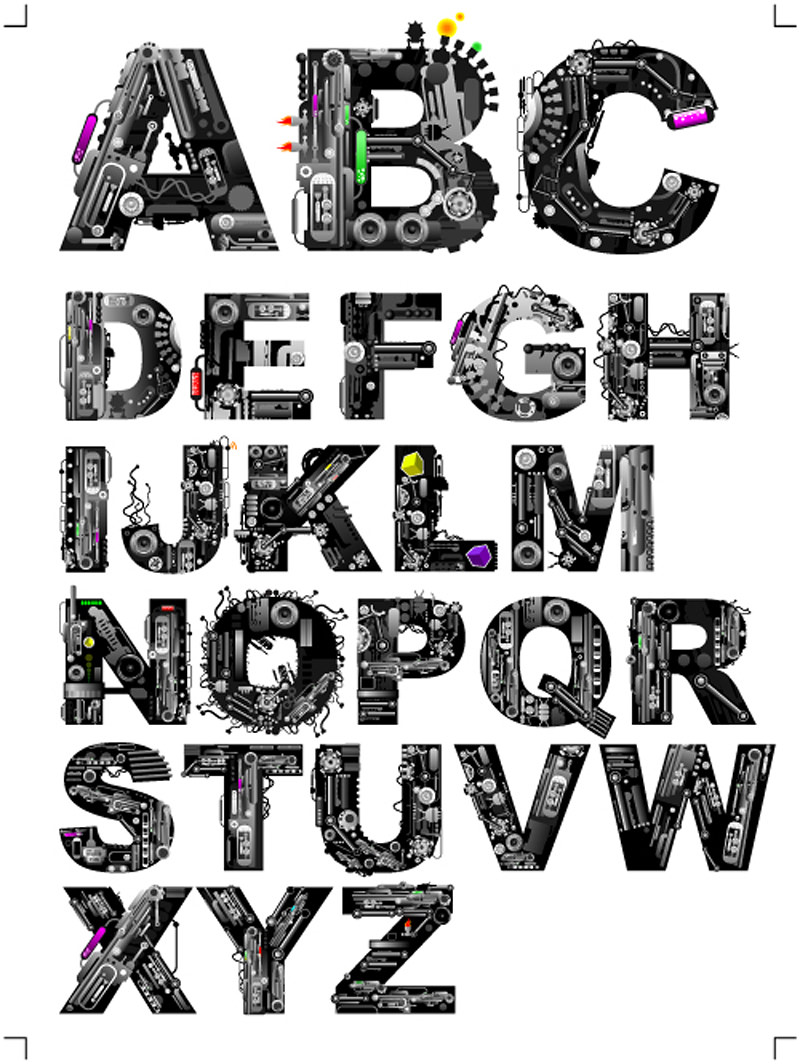 Music-elements-alphabet-vector
