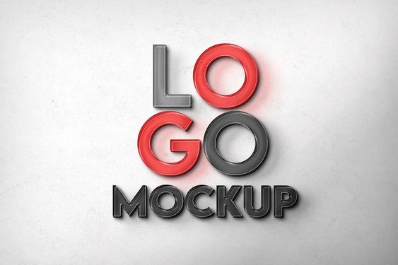 Premium PSD  Translucent 3D Logo Mockup