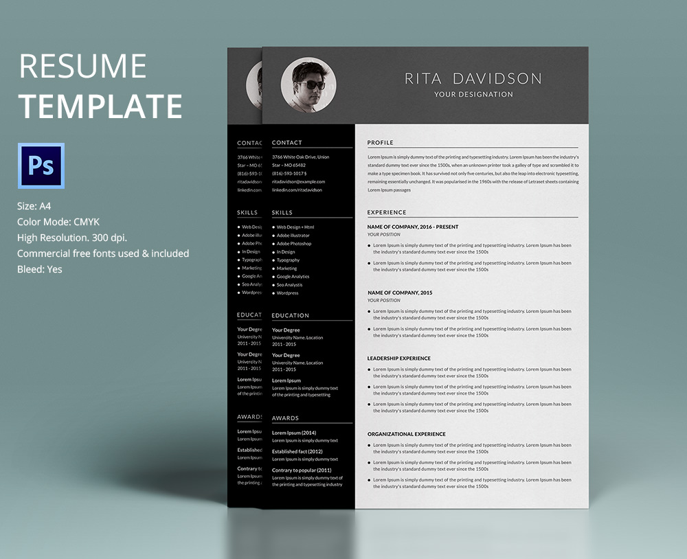 20 Graphic Designer Cv Template Word Free Download Desain CVmu