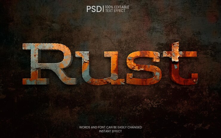 Rusty Text Effect Images