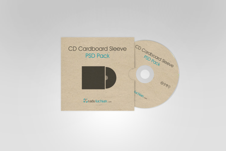 CD cardboard sleeve Download PSD pack