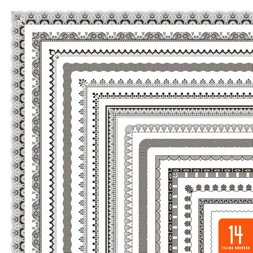 corener style vintage borders