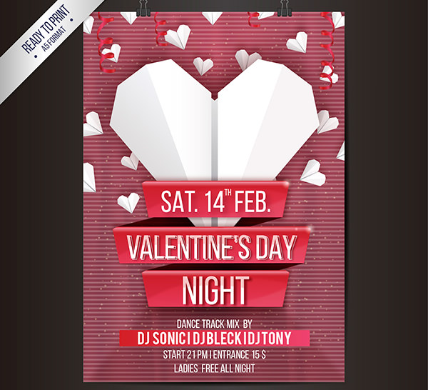 valentine's party poster