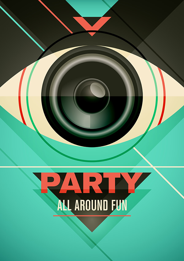 vector party poster