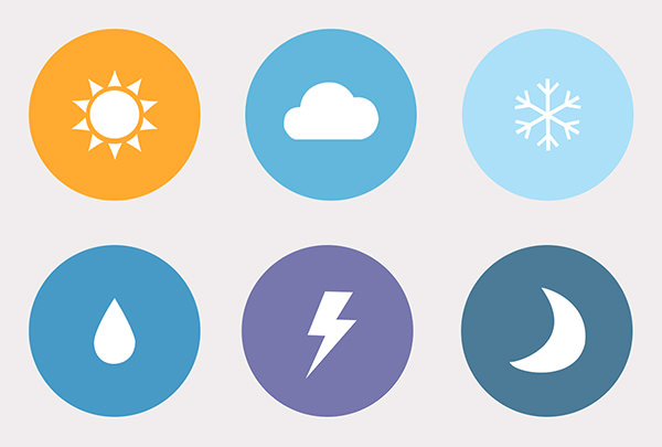 free-psd-flat-weather-icons