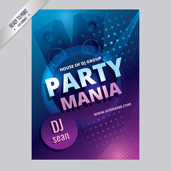 party mania poster design