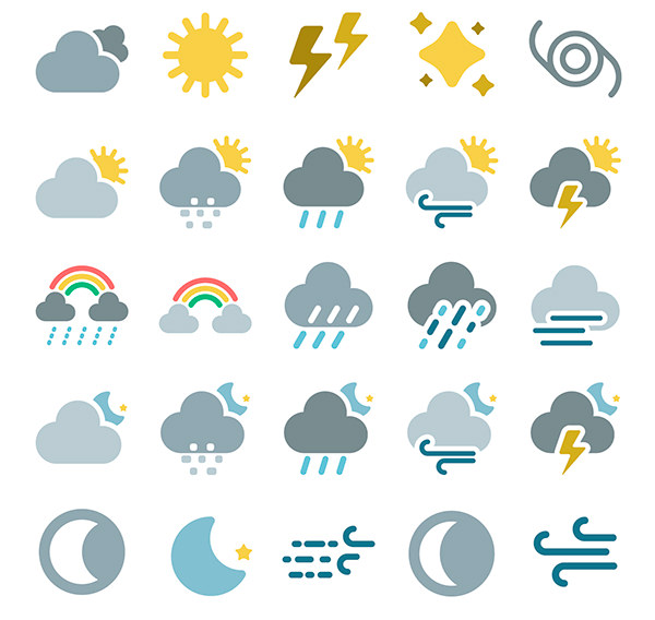 FREE 120+ Weather Icons in SVG | PNG | PSD | Vector EPS