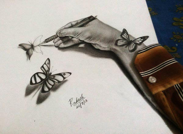 3d Hand Drawing With Sketch Pencil Background Pictures Of Hands To Draw  Background Image And Wallpaper for Free Download