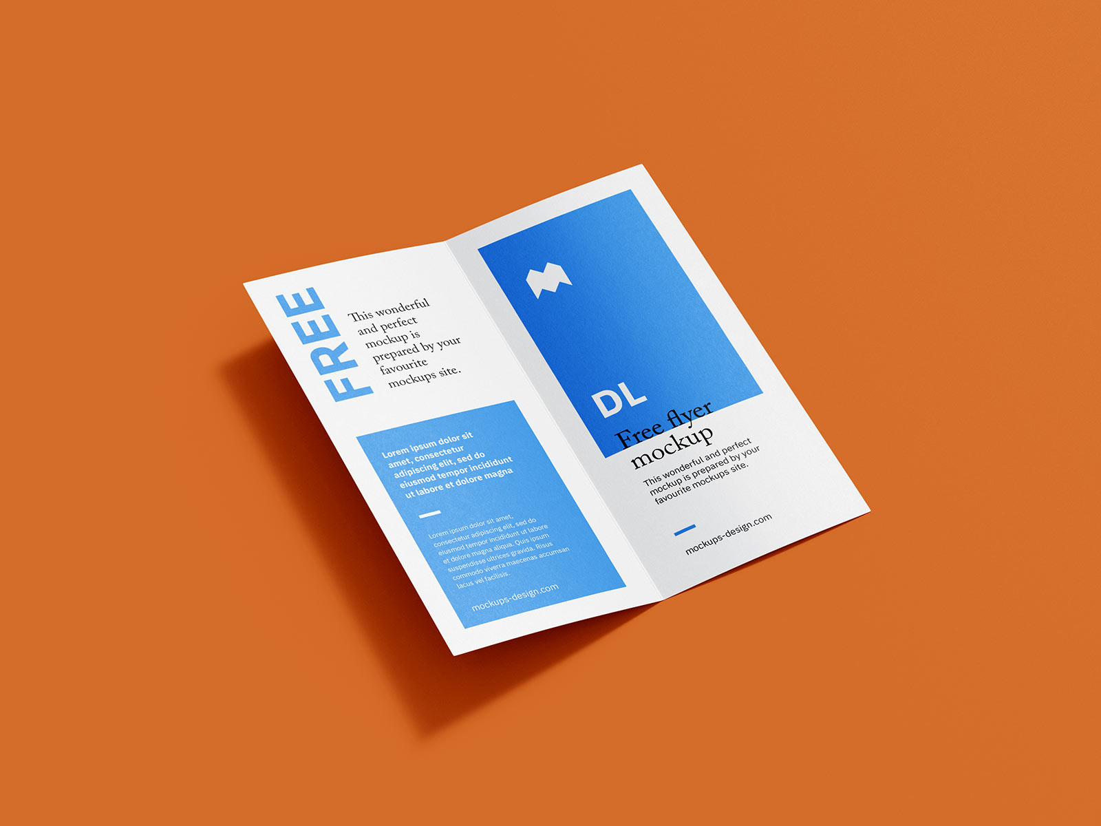 Free DL Bi-Fold Brochure Mockup PSD Set 