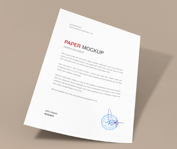 Free PSD A4 Paper mockup