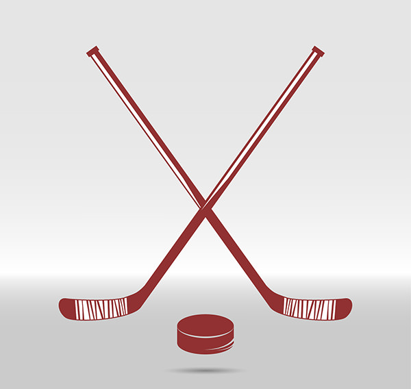 Hockey-sticks-and-puck