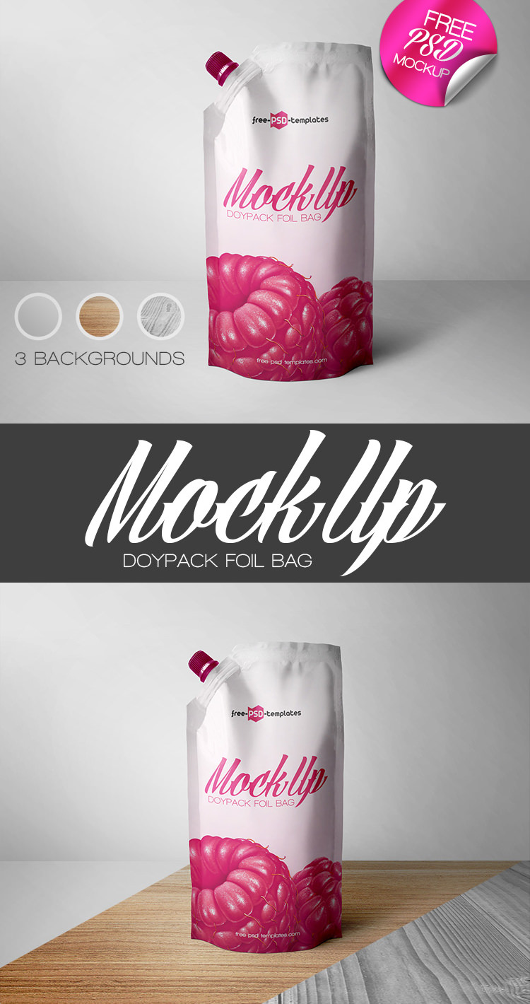 Layered Doypack & Foil Pack Mockup