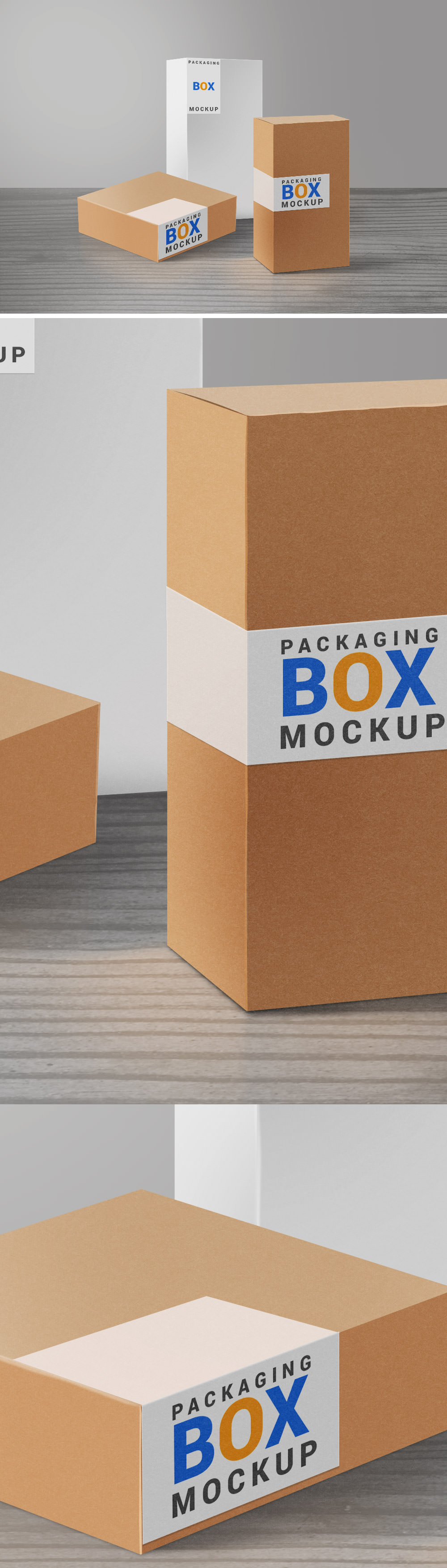 Product Packaging Boxes PSD Mockup