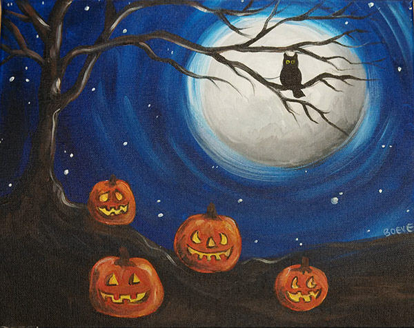 fall halloween paintings