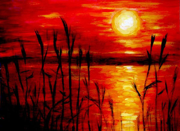 Sunset_acrylic_painting_