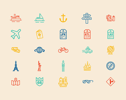 Travel icons