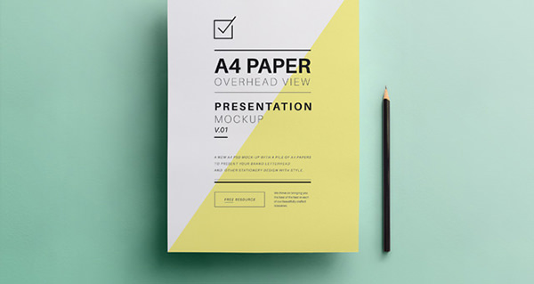 Download FREE 21+ PSD A4 Paper Mockups in PSD | InDesign | AI