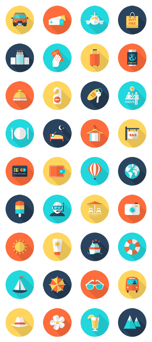 Download 325+ Free Vector Travel and Tourism Icons Pack | FreeCreatives