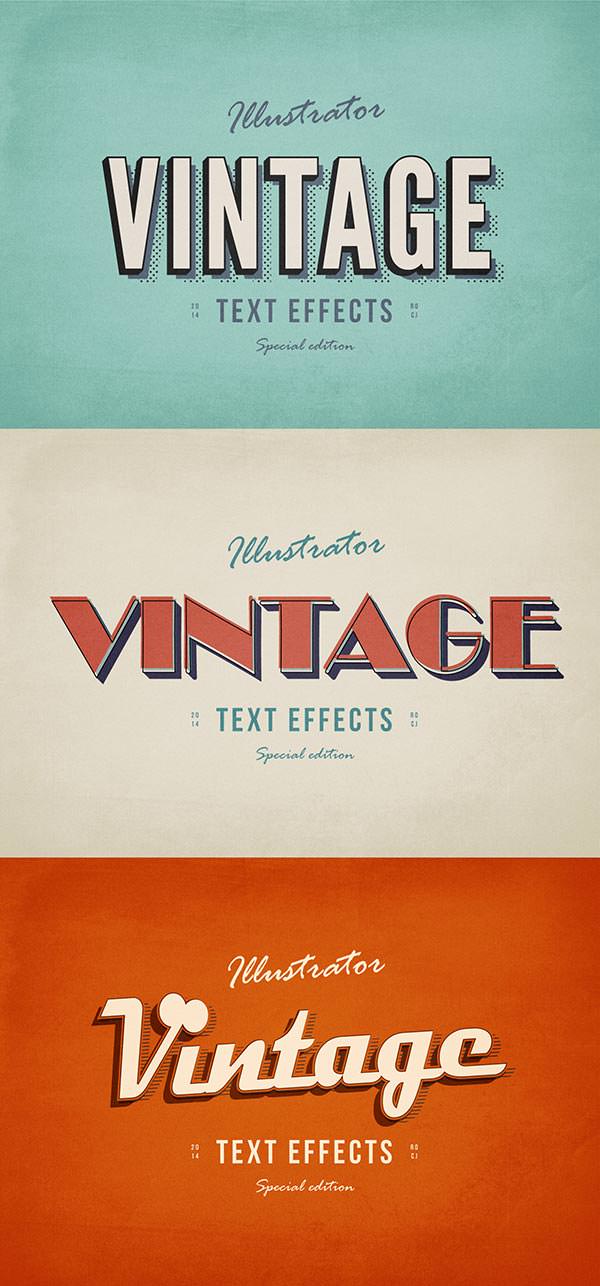 3-Illustrator-VIntage-Text-Effects