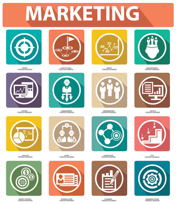 Different-marketing-icons-vector