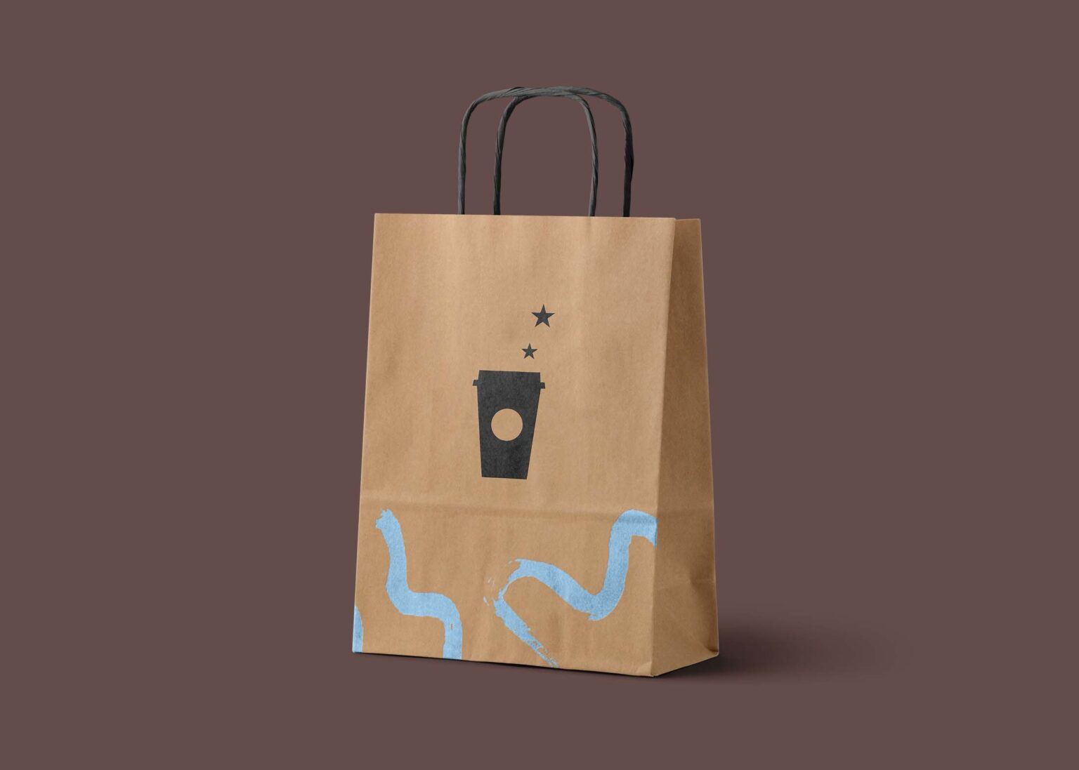 Free Brown Paper Minimal Bag Mockup