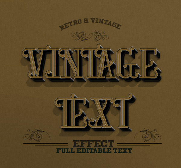 easily-editable-Retro-Vintage-photoshop-Text-Effect-