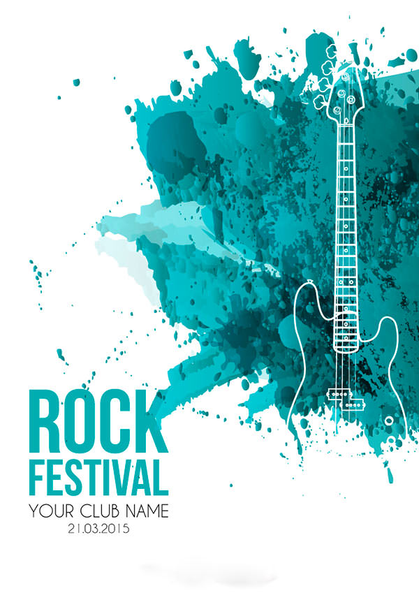 free vector rock poster vintage Music  PSD, Poster Icon FreeCreatives Vector 20  Designs,