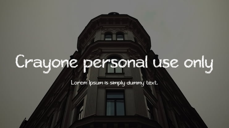 Crayone personal use Font