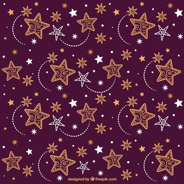 Dark Red Star Pattern Design