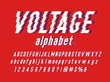 Electric voltage style Font