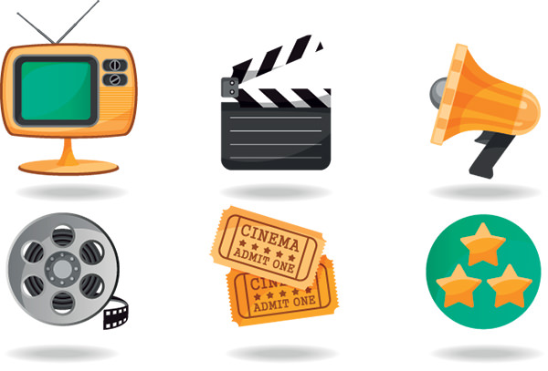 Free-Vector-Shadow-Style-Movie-icons