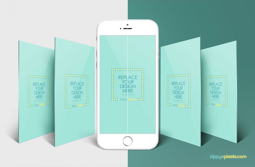 Free iPhone Perspective App Screen Mockup