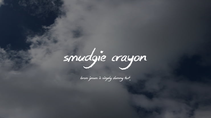 Smudgie Crayon Font