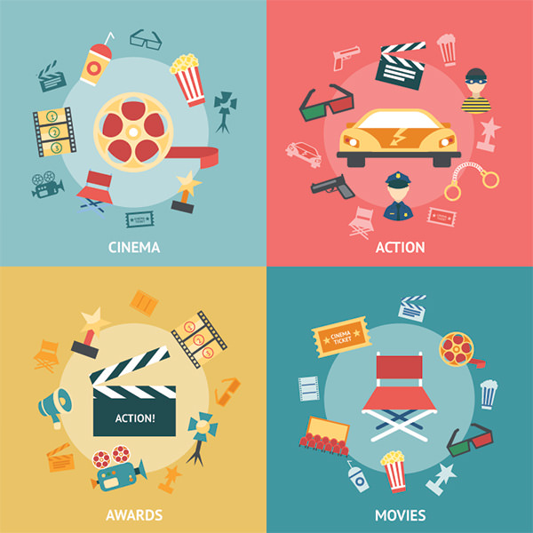 Variety-Of-Film-Icons-Free-Vector